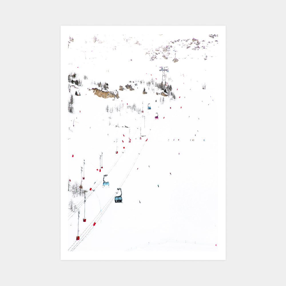 Val-d’Isère Bubbles colourful ski wall art print by Powderhound
