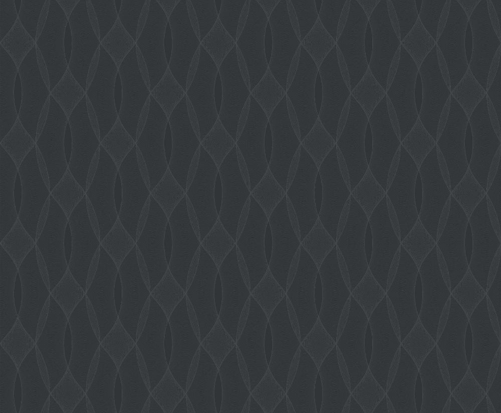 Wallpaper called Venn in the colour black and grey.