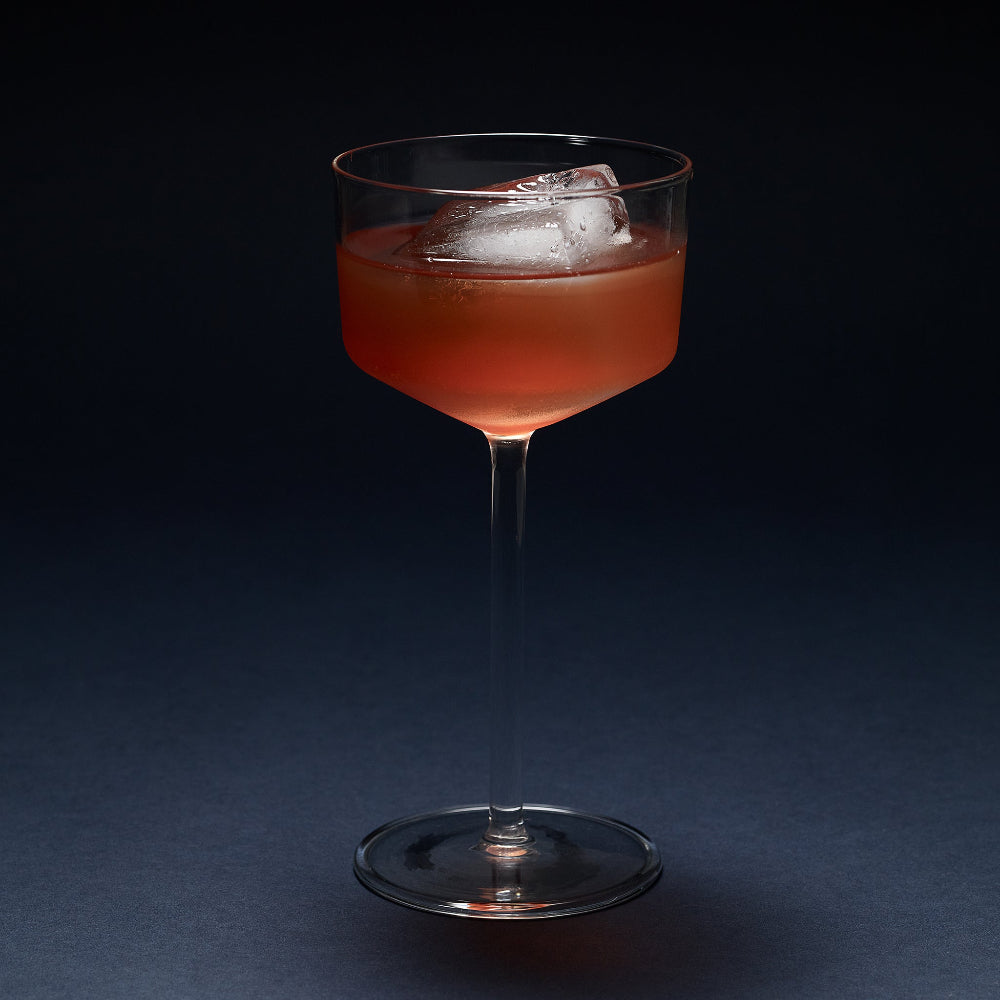 Aaron Probyn JUNIPER small red wine glass with a geometric bowl and slender stem