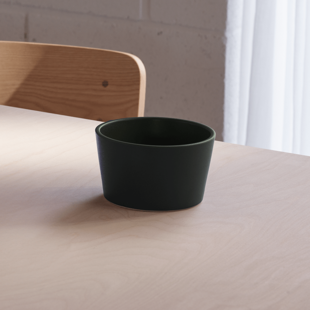 Aaron Probyn NEU stackable cereal bowls in Matt Forest Green