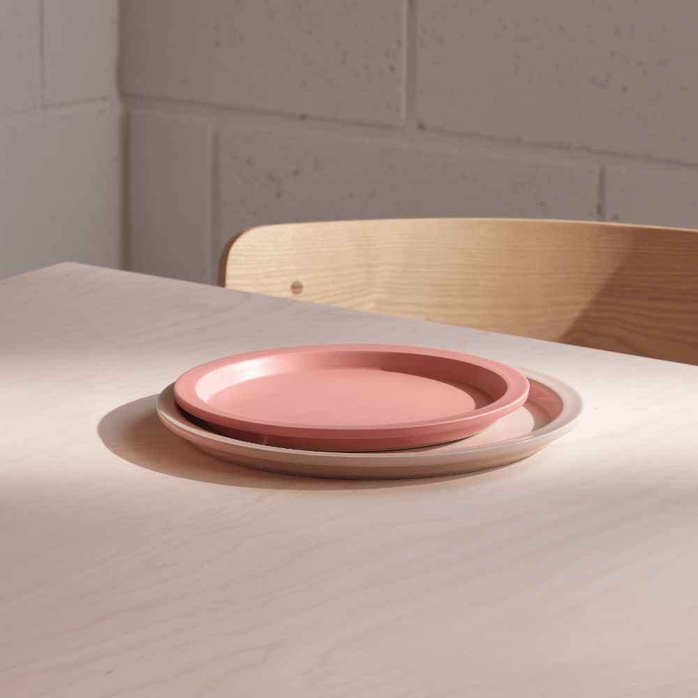 NEU ceramic side plates by Aaron Probyn in Matt Dusty Pink