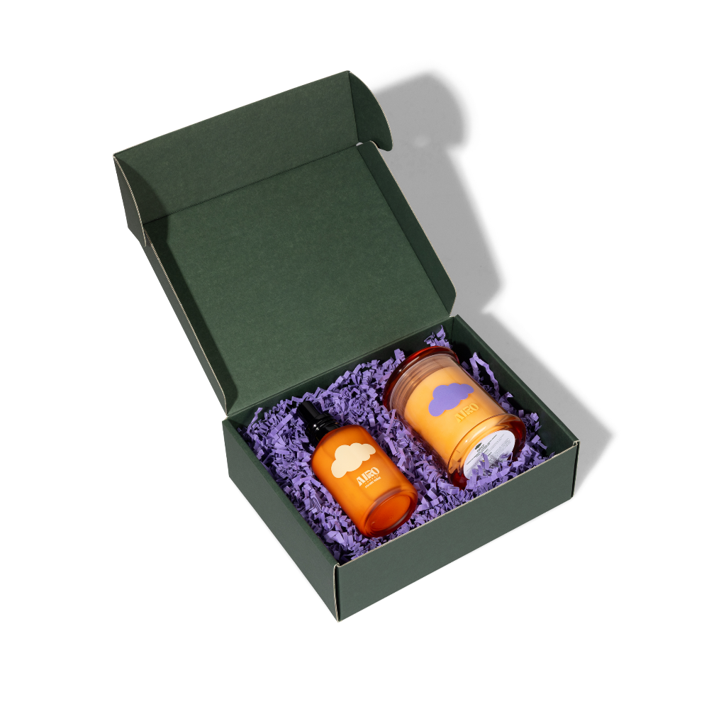 Airo london relaxation gift set room mist and candle named sleep