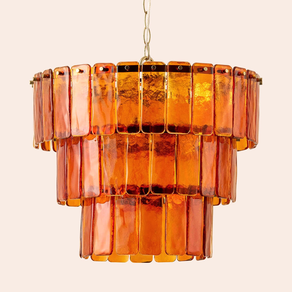 Amber large glass chandelier ceiling light by houseof