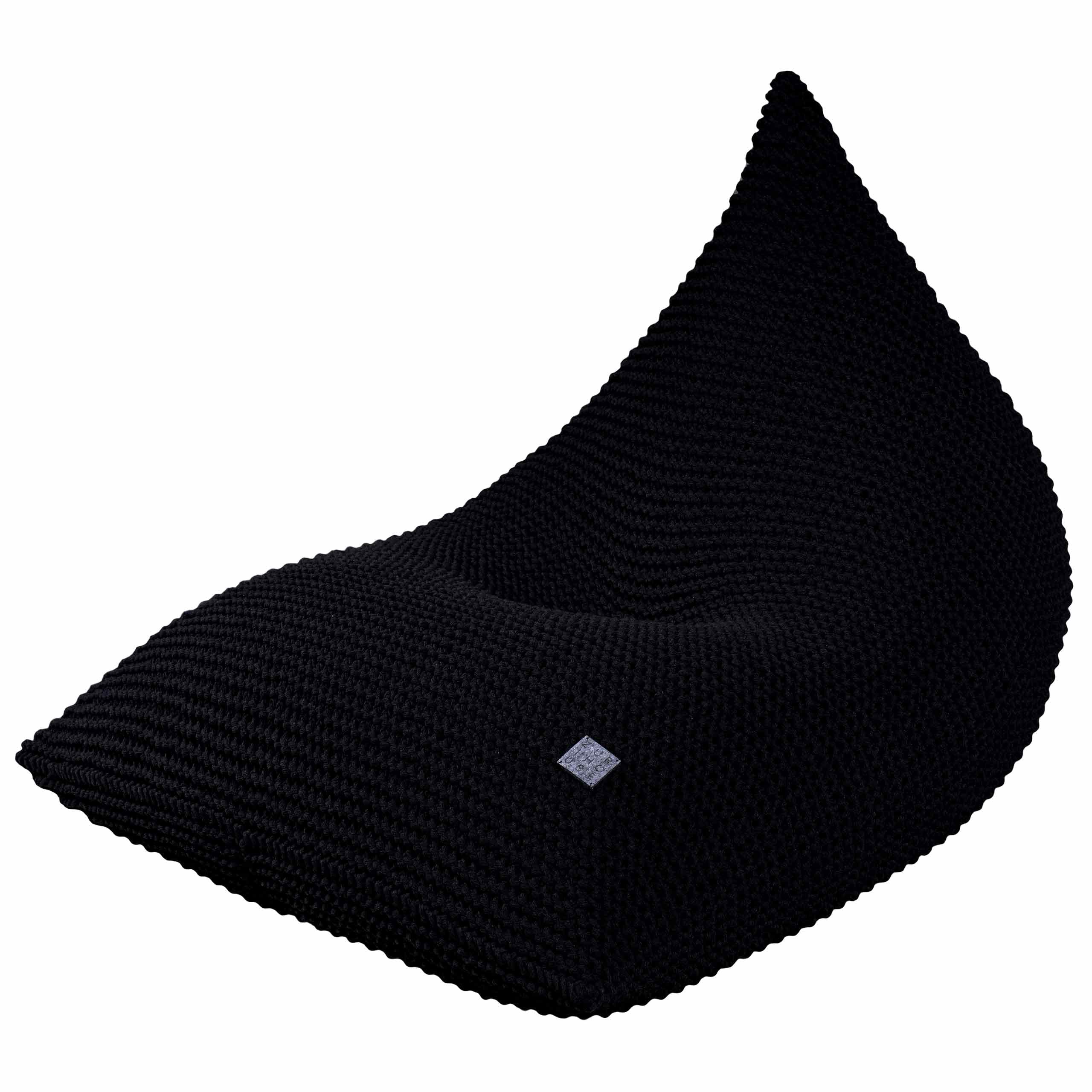 Knitted Bean Bag - Black