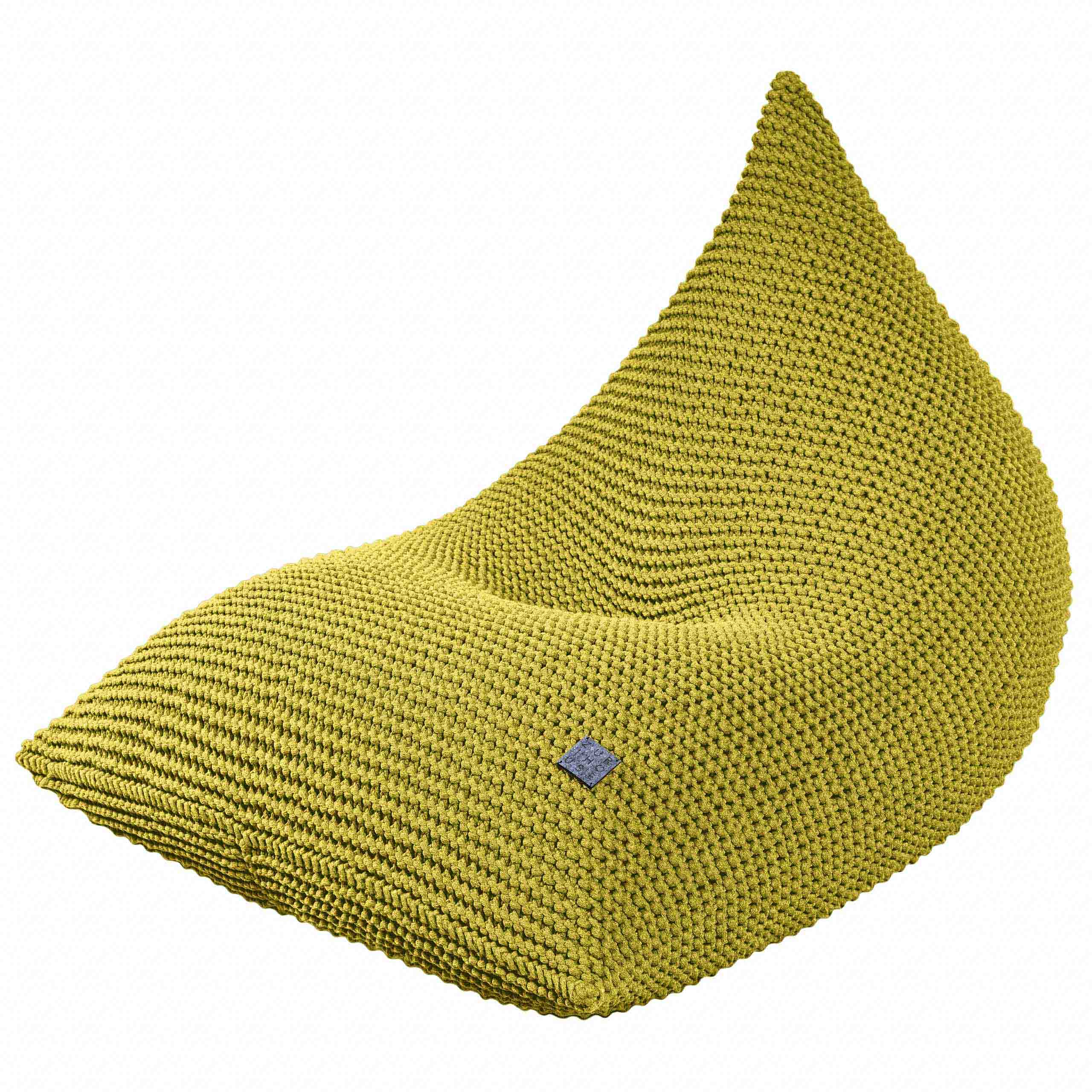 Knitted Bean Bag - Gold Green