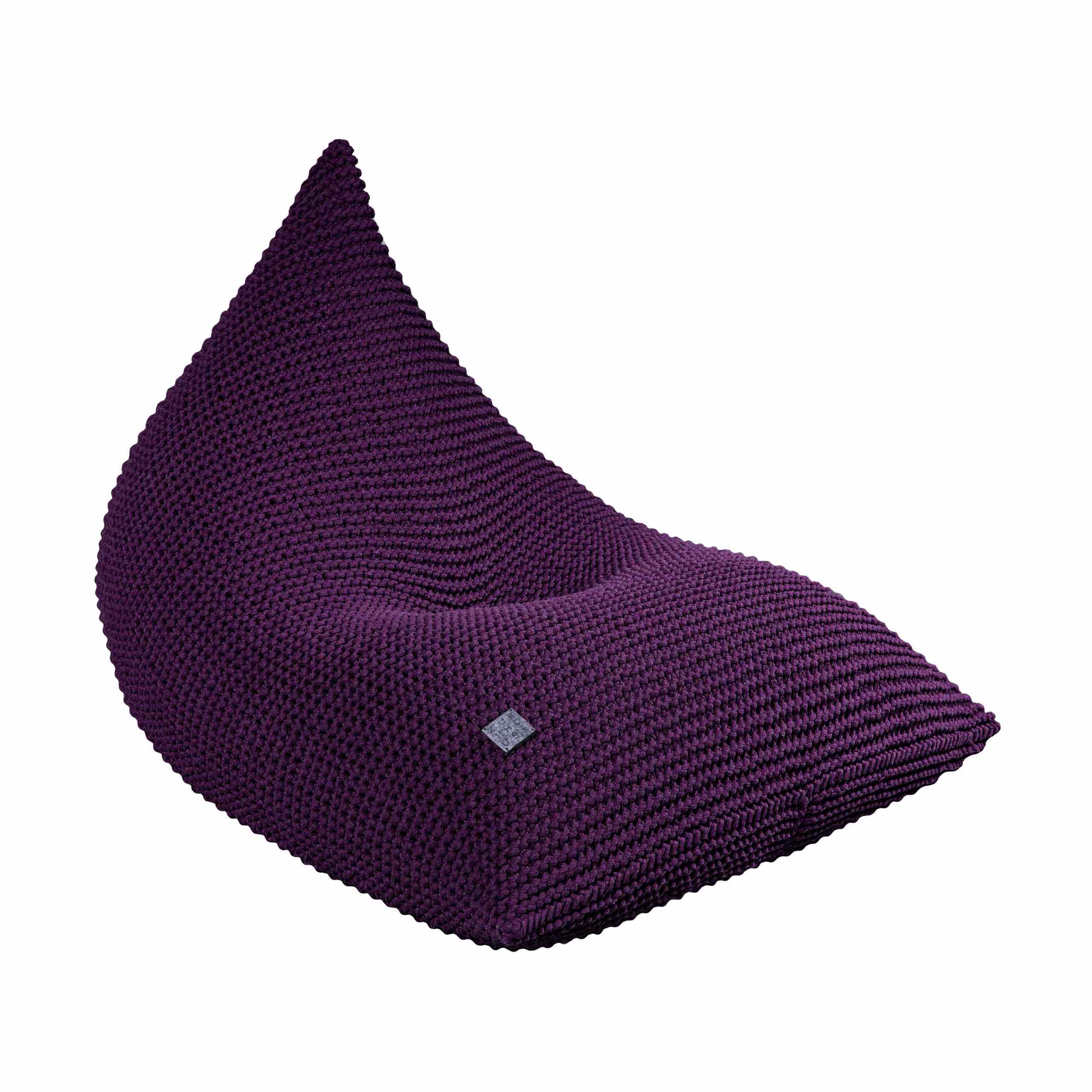 Knitted Bean Bag Kids - Aubergine