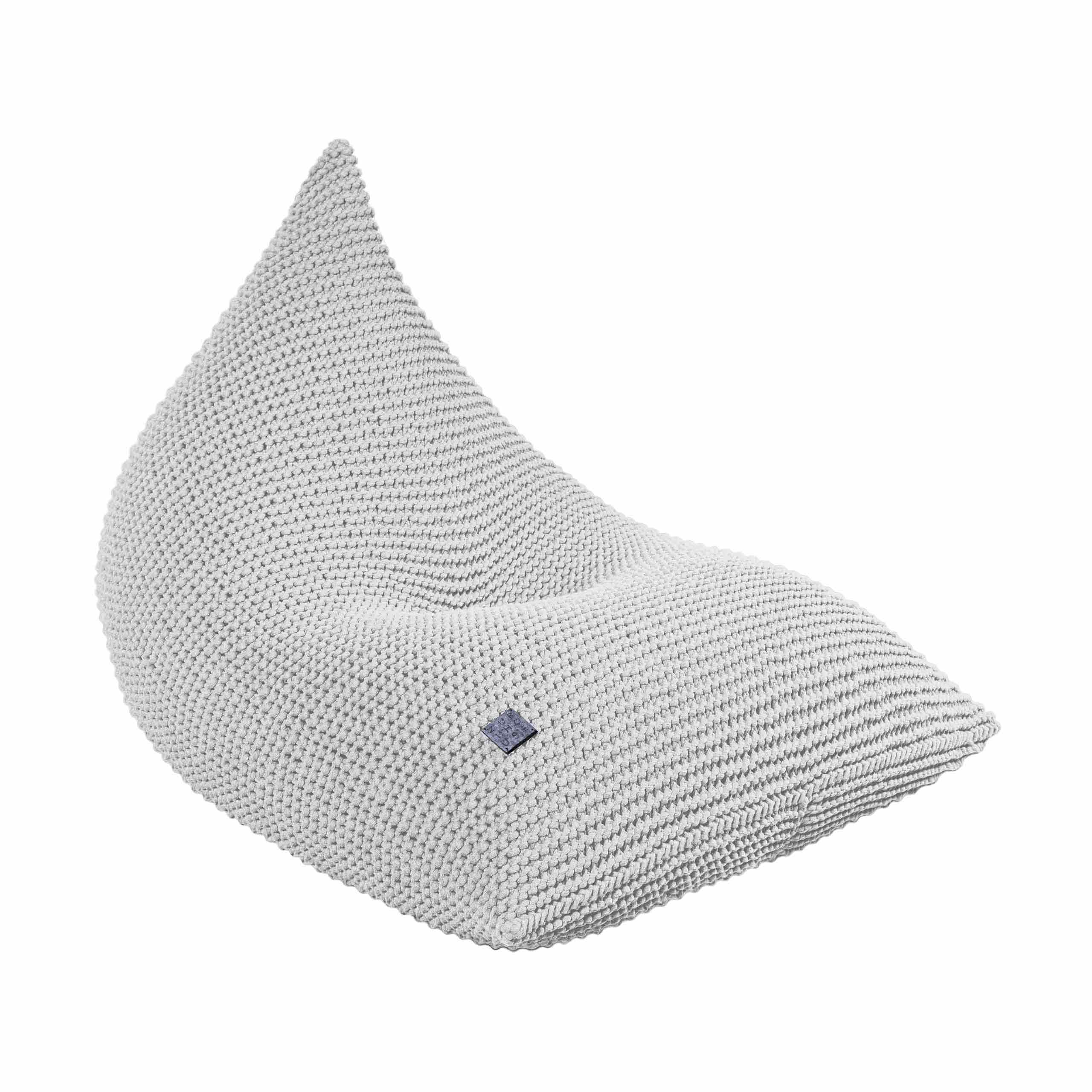 Knitted Bean Bag Kids - Light Grey