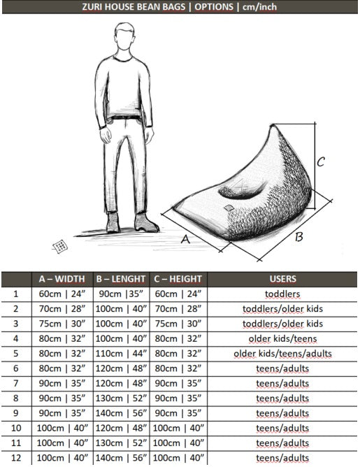 Knitted Bean Bag Kids - Charcoal