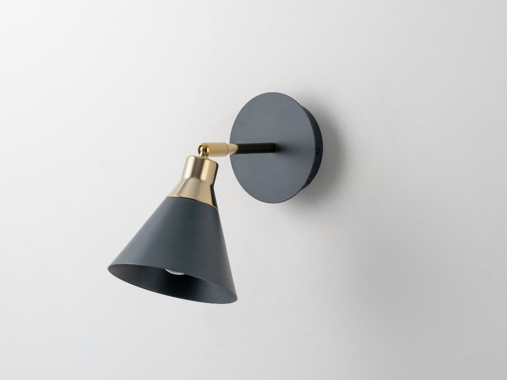 Charcoal grey cone wall light by houseof