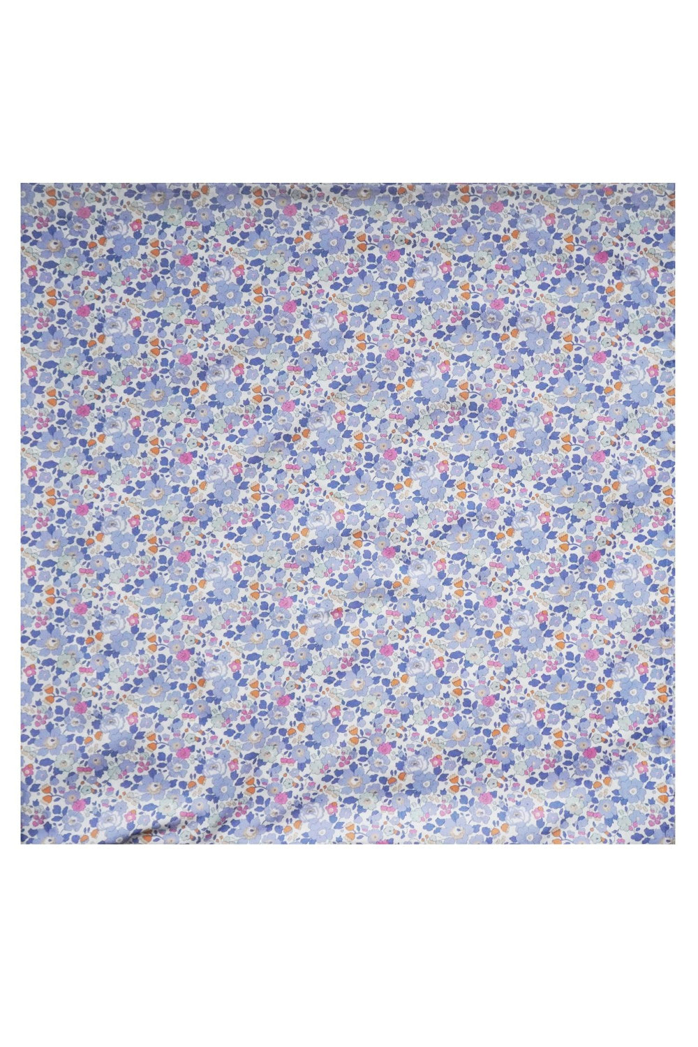 Floral patterned tablecloth on a white background