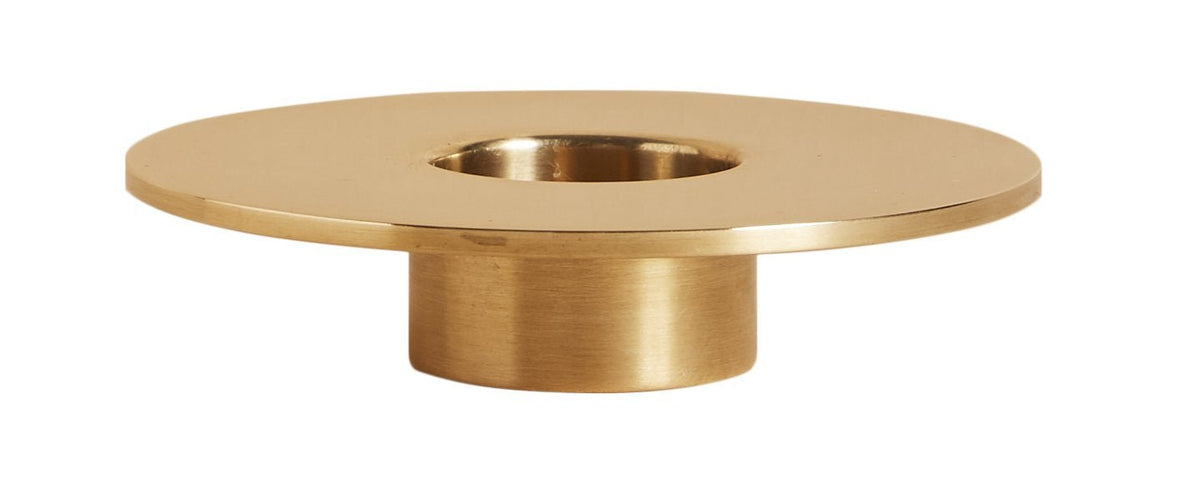 eclipse brushed candle tealight holder brass