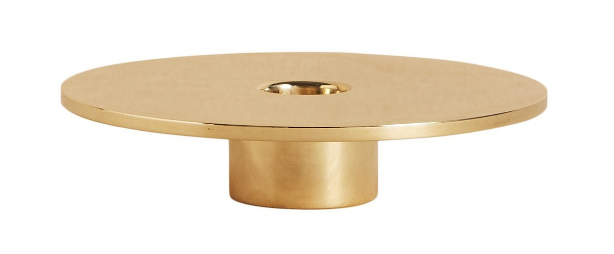 eclipse by aaron probyn small poloshed brass candle holder
