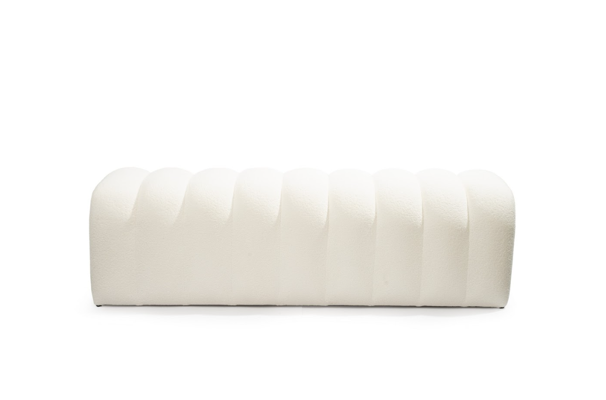 White cylindrical cushion on a white background