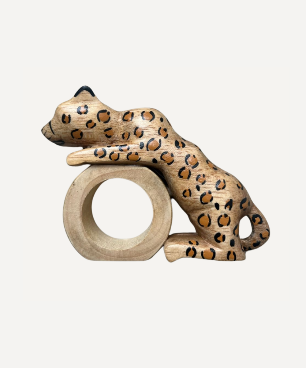 Felino Jaguar wooden Napkin Ring