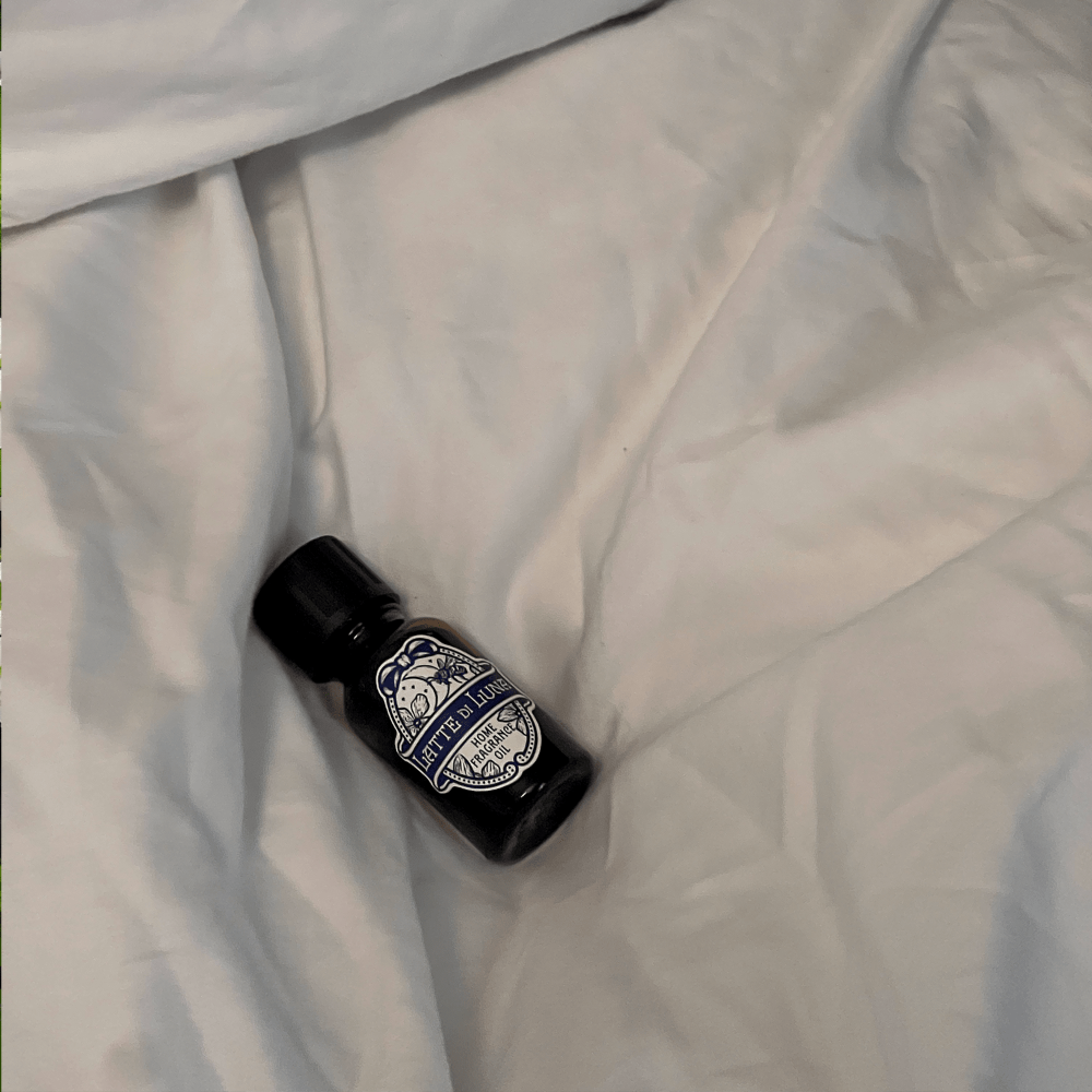 Gallia Rae Latte di Luna fragrance oil with honeyed milk almond sweet lemon lavender vanilla and white musk