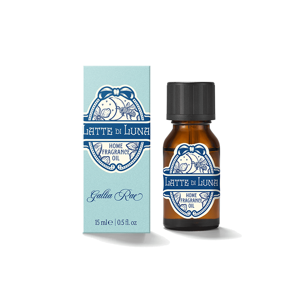 Latte di LUNA home fragrance oil bottle and packaging on a white background