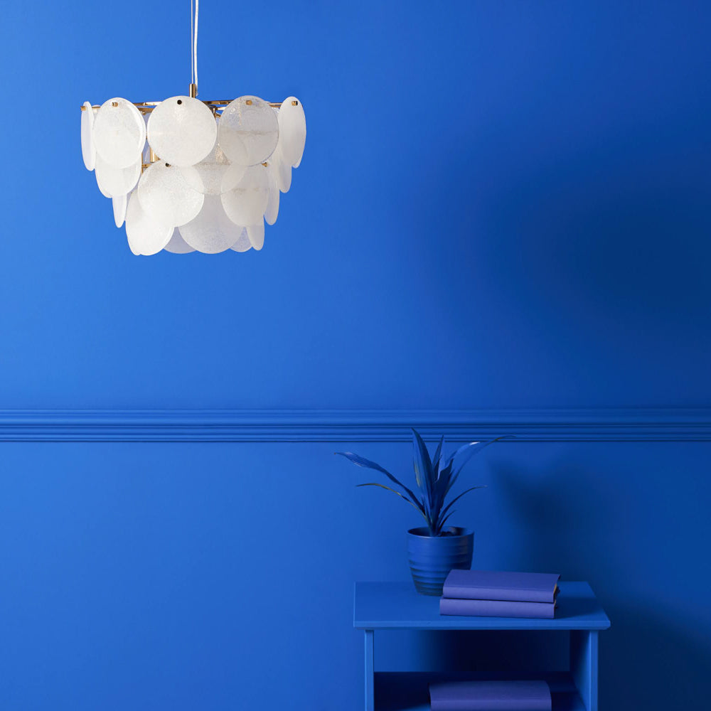 White Glass Chandelier Ceiling Light