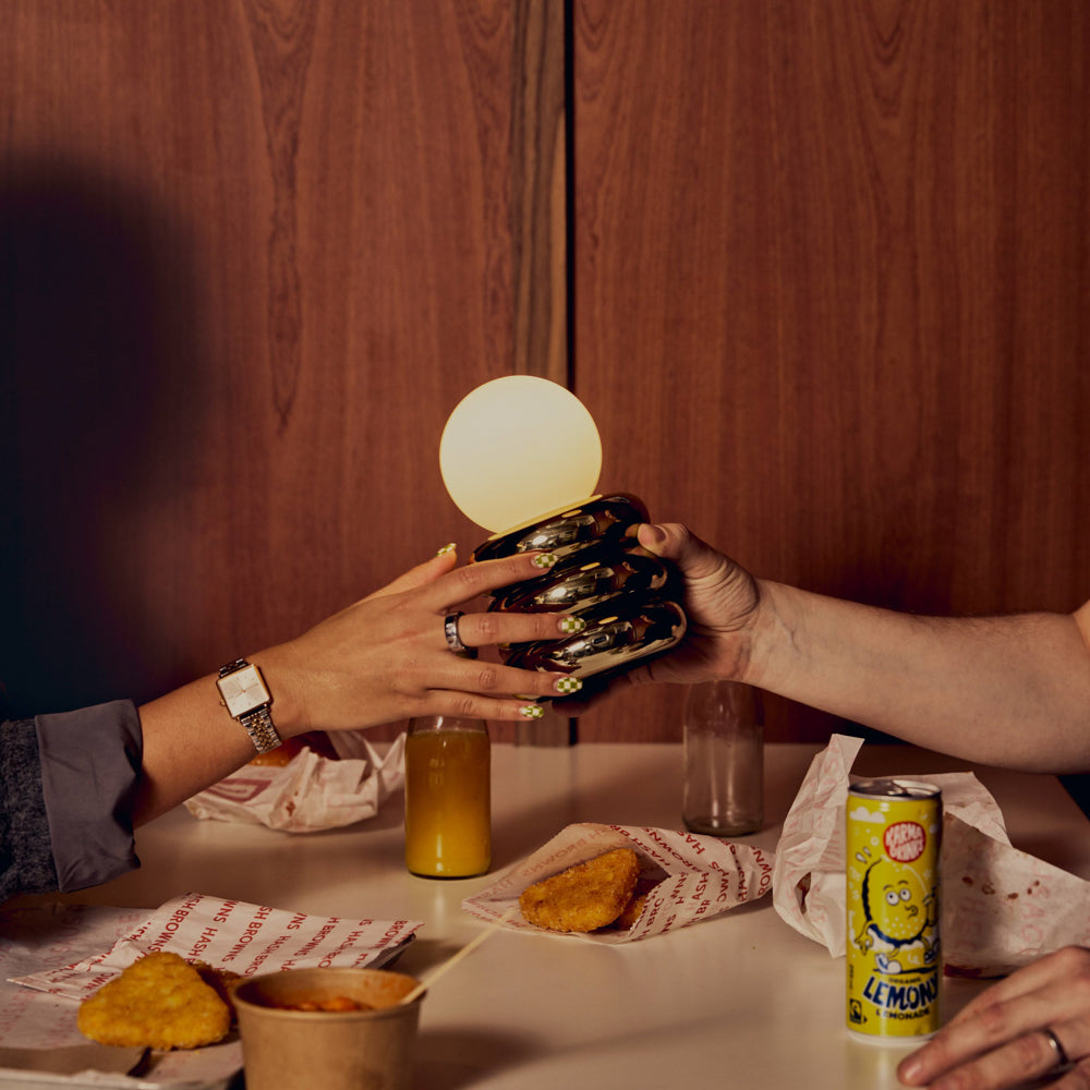 Tube Rechargeable Table Lamp - Brass