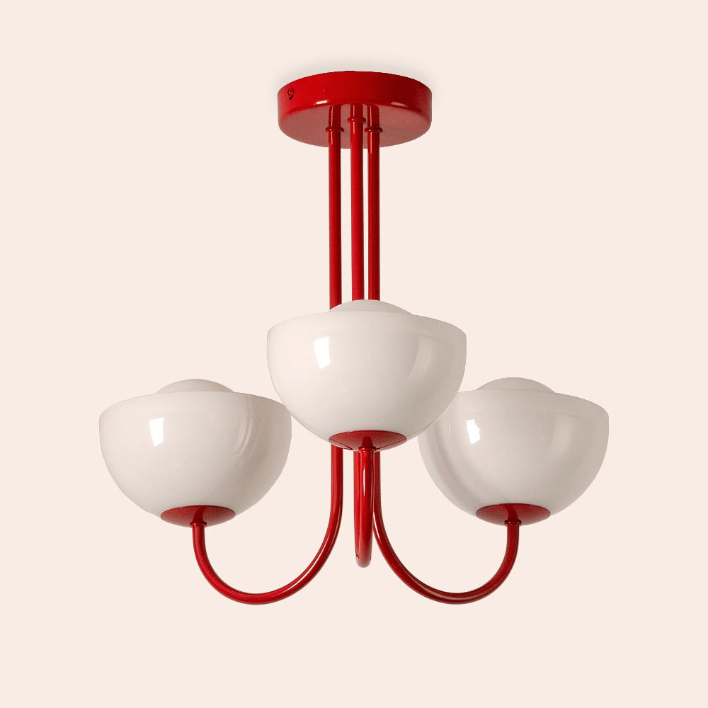 Jam red 3 light dome ceiling light by houseof