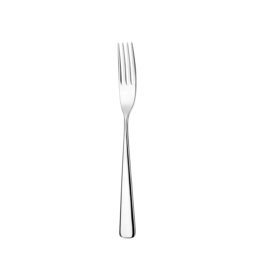 Karri mirror Silver fork on a white background