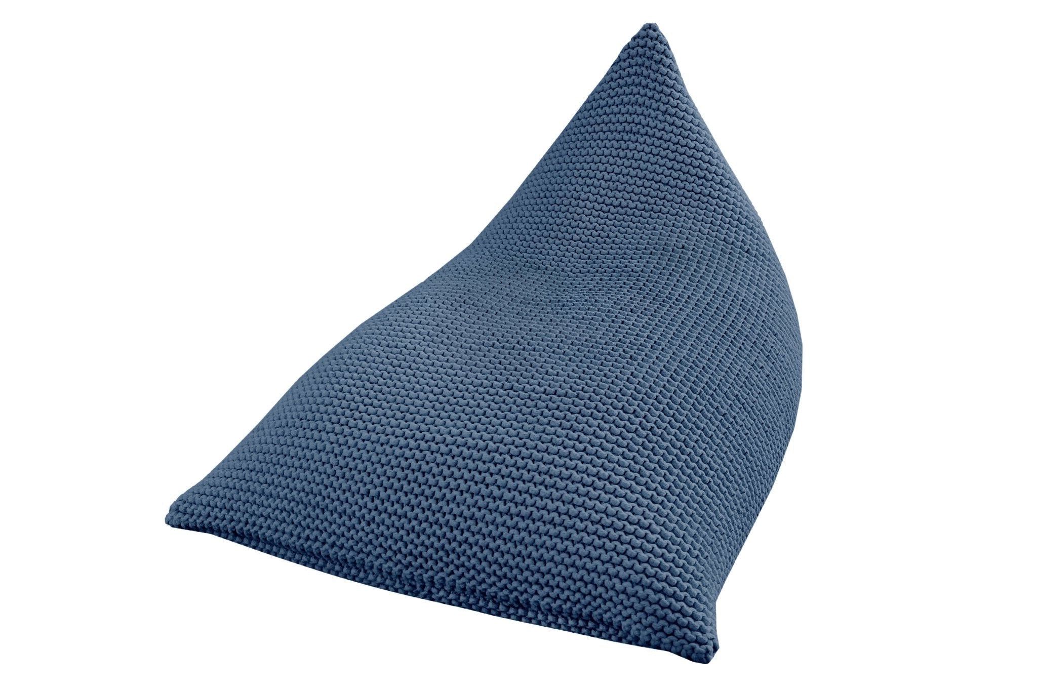 Knitted Bean Bag - Denim Blue