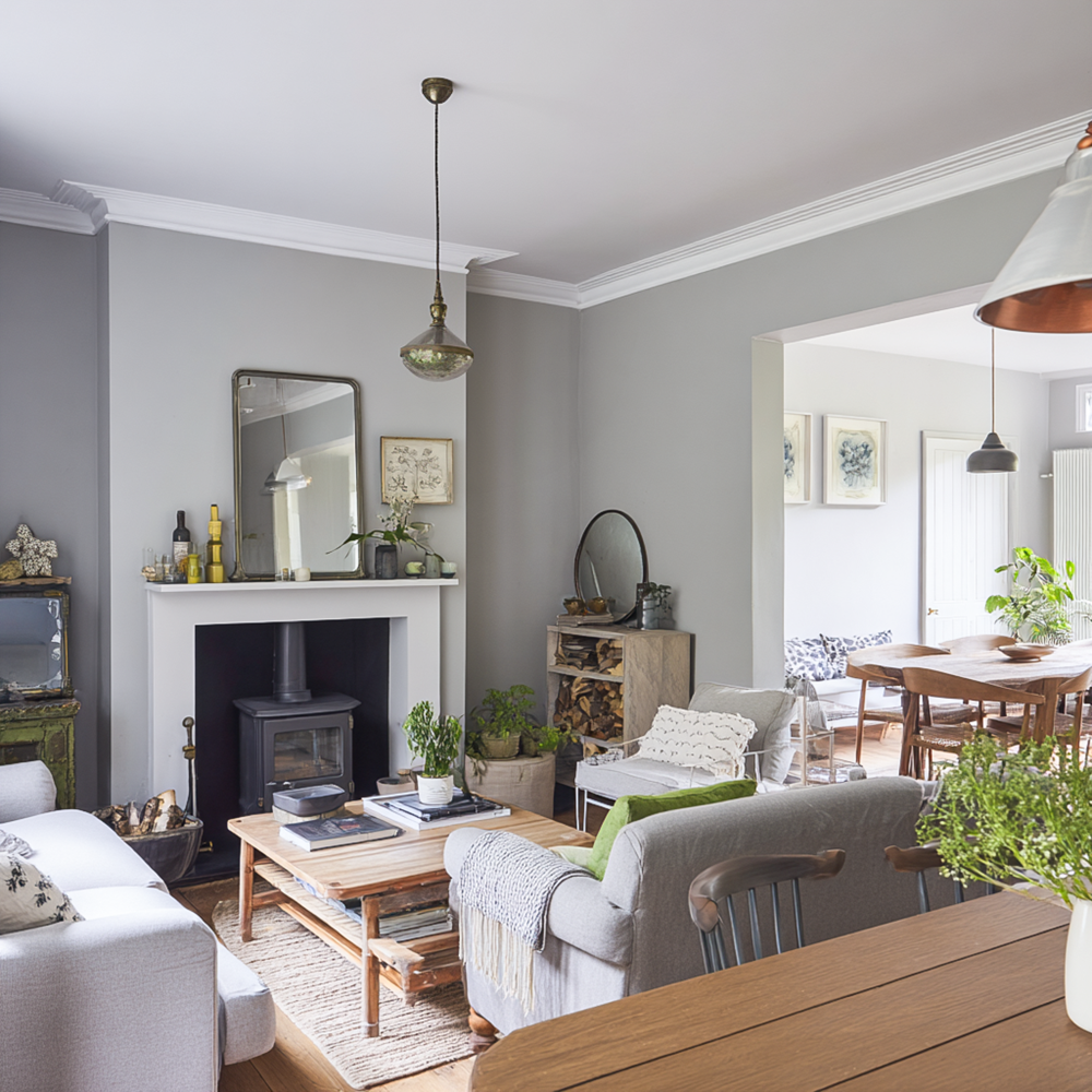 Little Knights Manor Grey paint with green and blue undertones