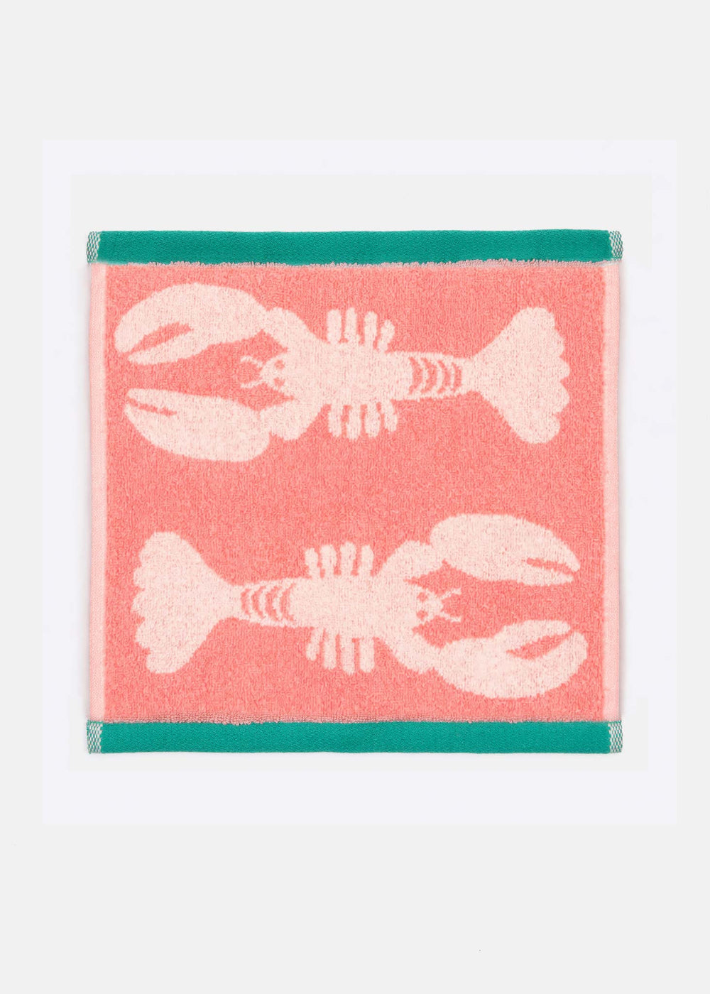 Flannel with lobster design on a pink background