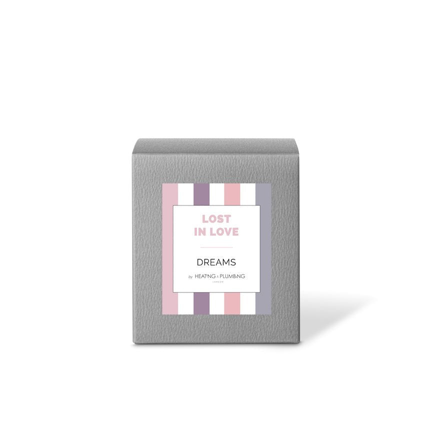 Grey box with a striped label on a white background