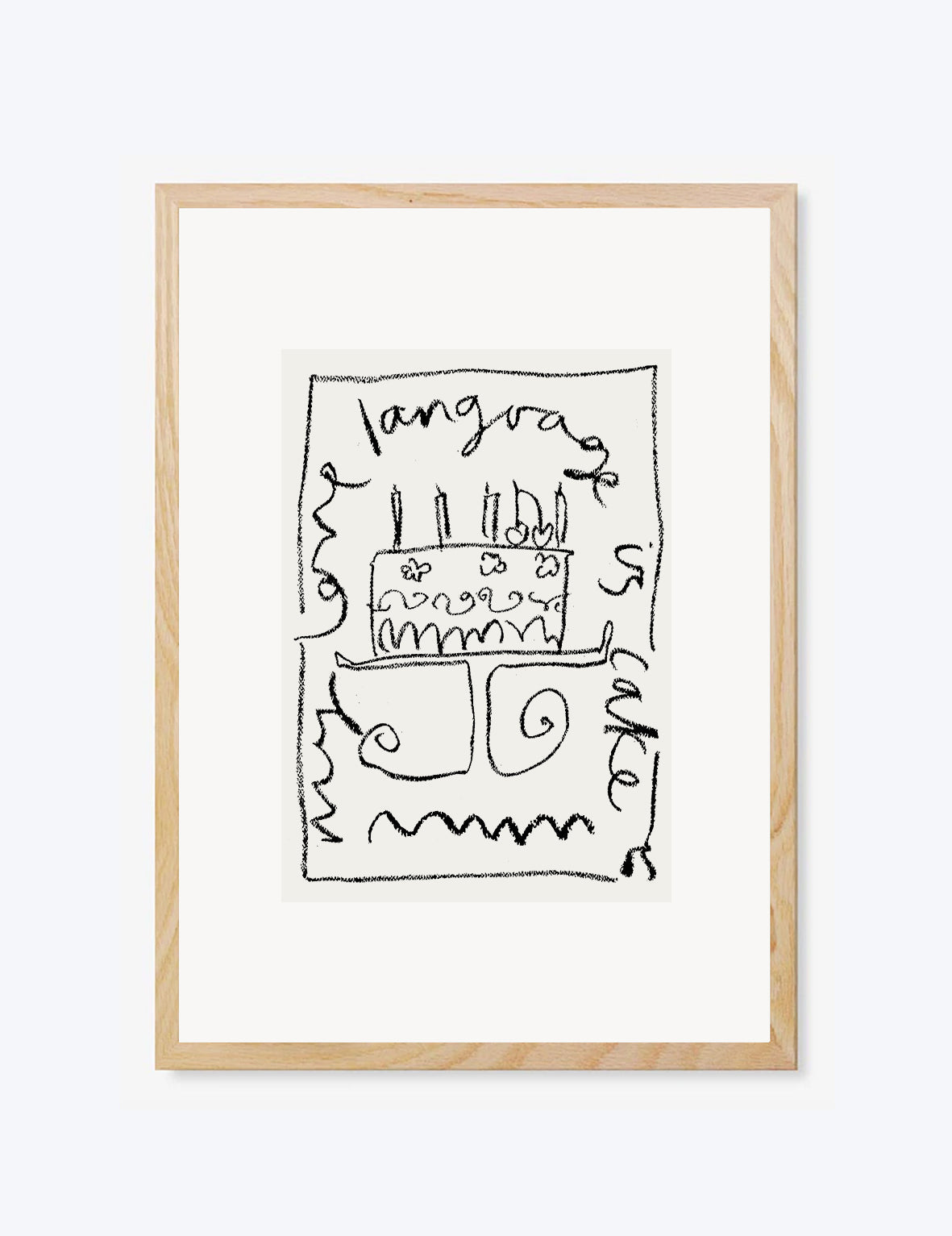 kitchen art print 'my love language is cake'