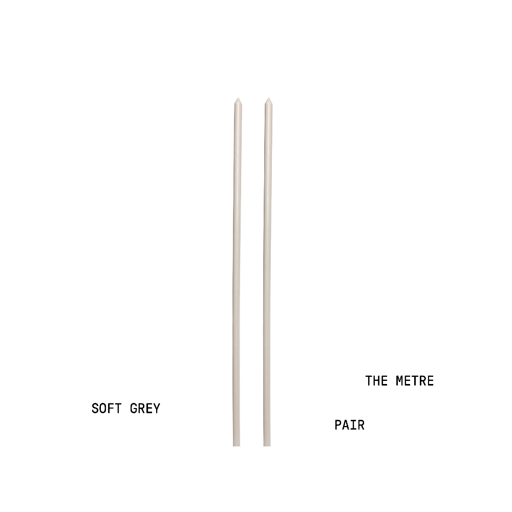 Two metre long 'Soft Grey' and 'The Metre Pair' on a white background.