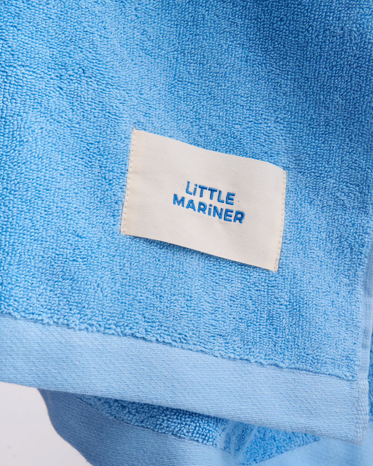 Organic cotton blue towel ethically made in Portugal