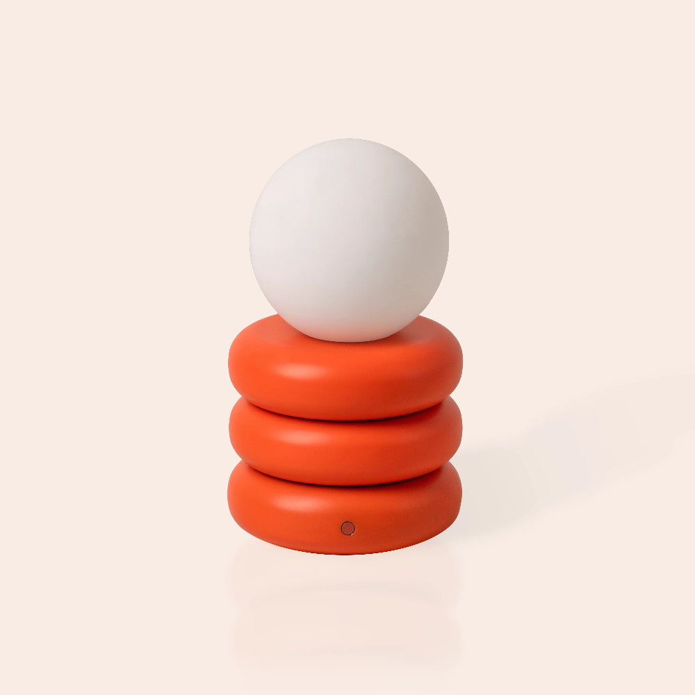 Peel orange tube cordless table lamp by houseof