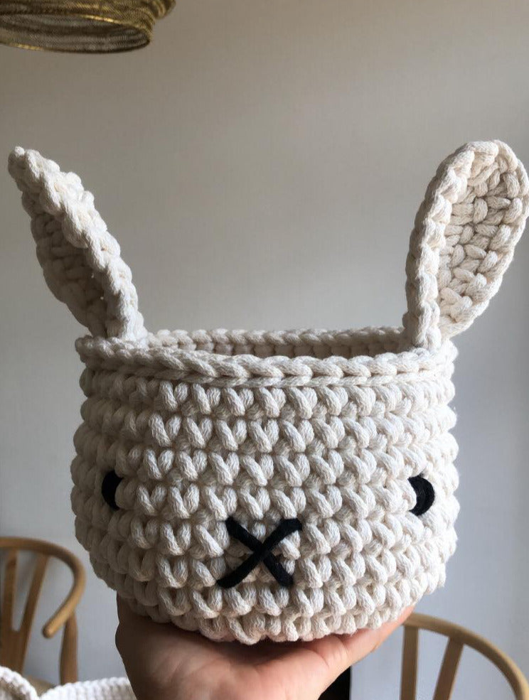 Bunny Basket - Ivory
