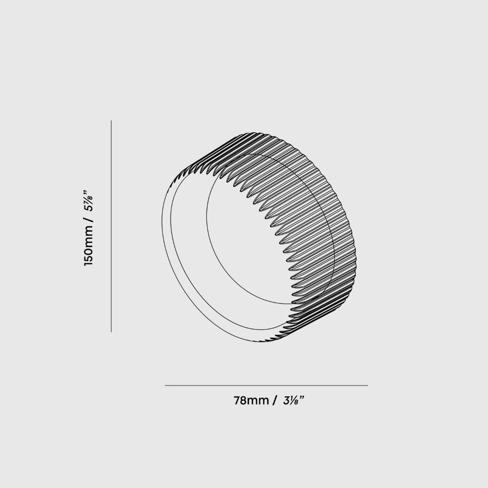 Technical drawing showing dimensions of the Tala Firth Wall Light