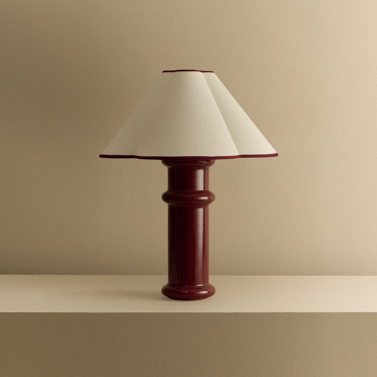 Tala Heath Port Red statement table lamp