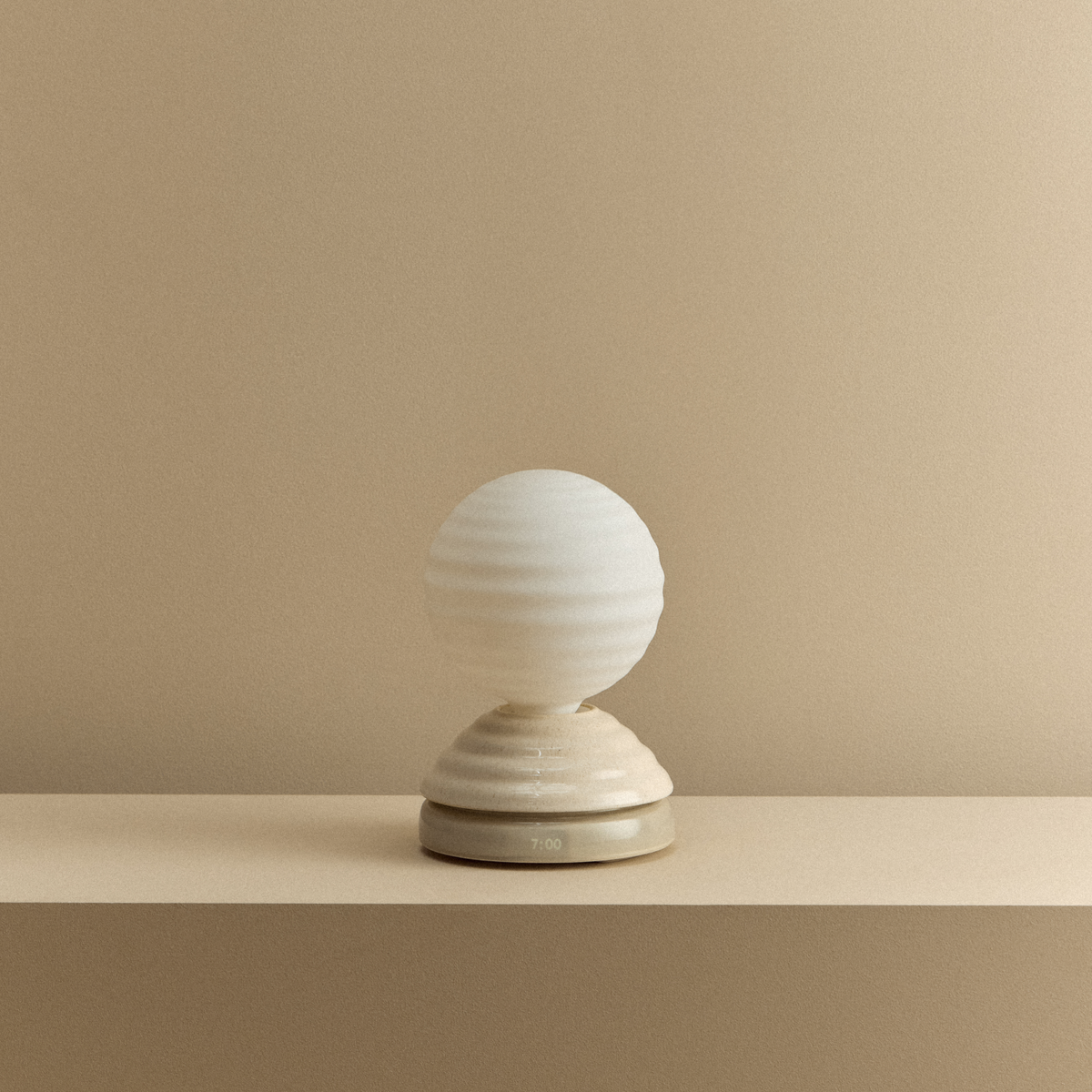 Tala Wake designer bedroom light in Pebble White