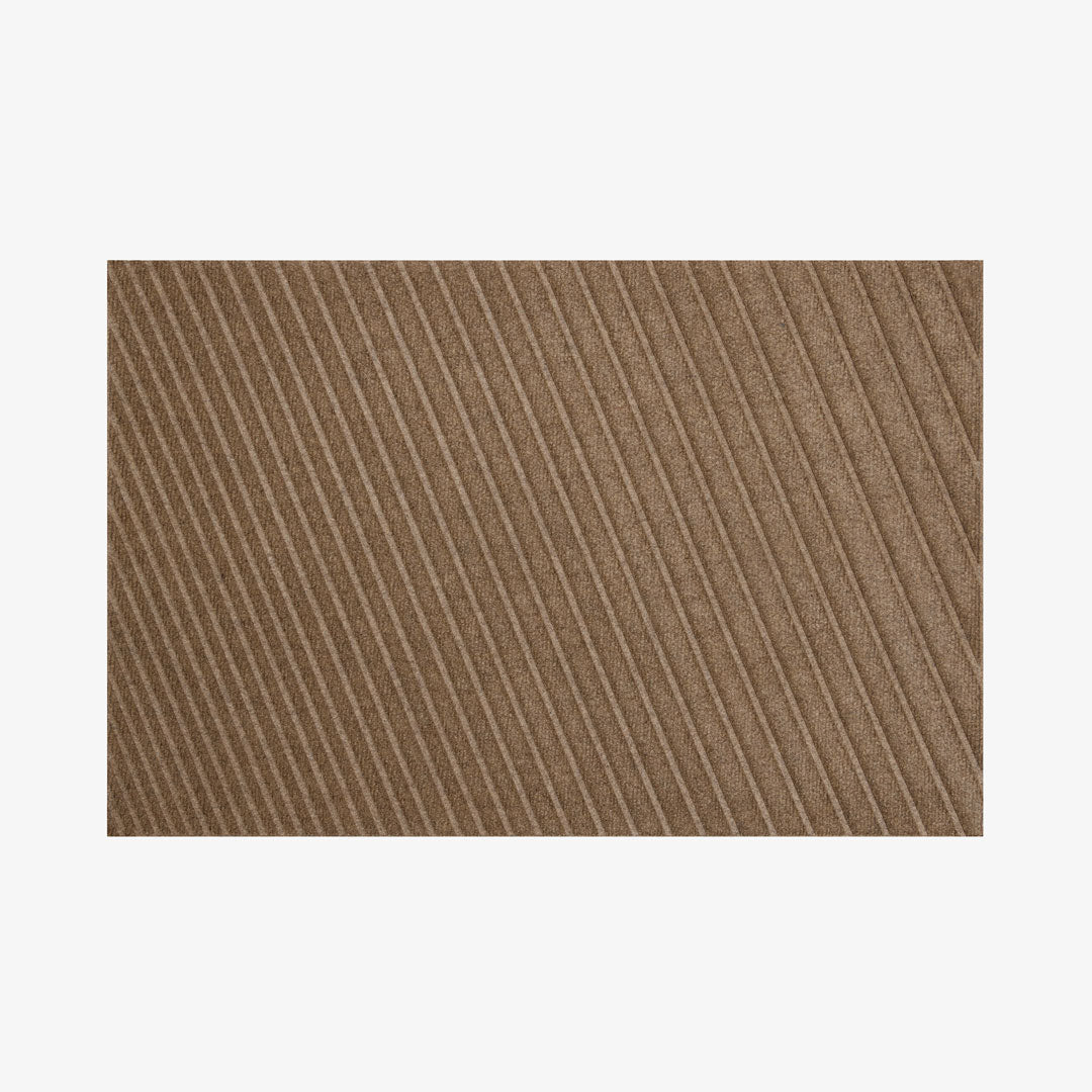 Camel WaterHog Gradient doormat showing its raised diagonal ribbed pattern on a rectangular mat.