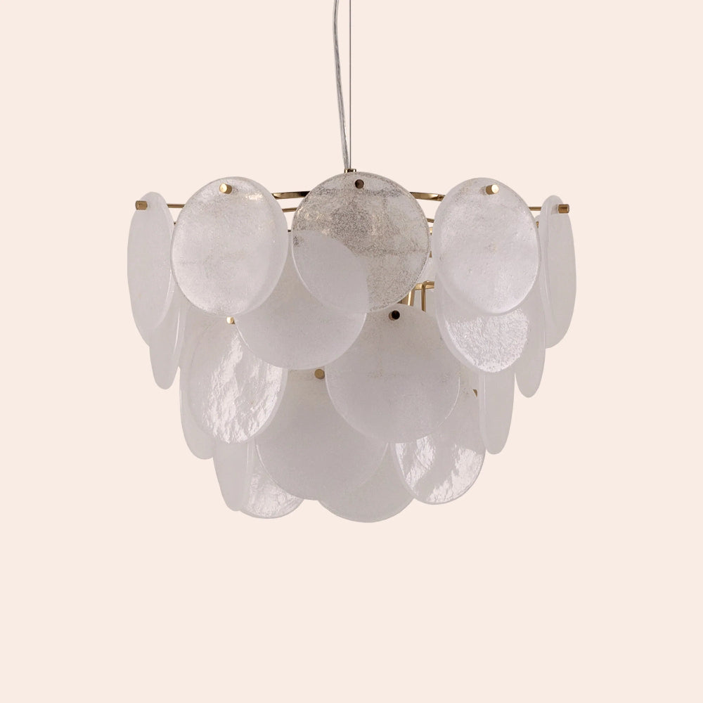 White glass chandelier ceiling light by houseof