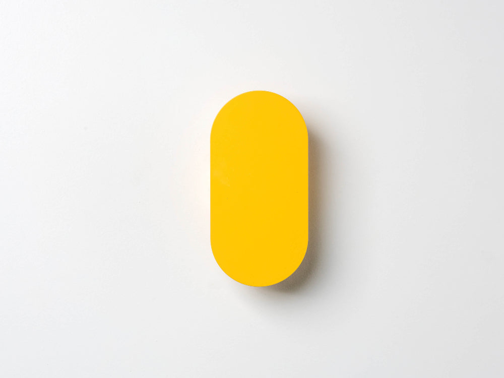 Yellow IP44 wall light suitable for Zone 2 bathroom use