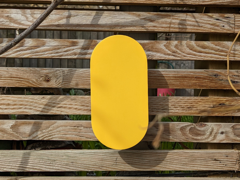 Yellow mini diffuser wall light used outdoors